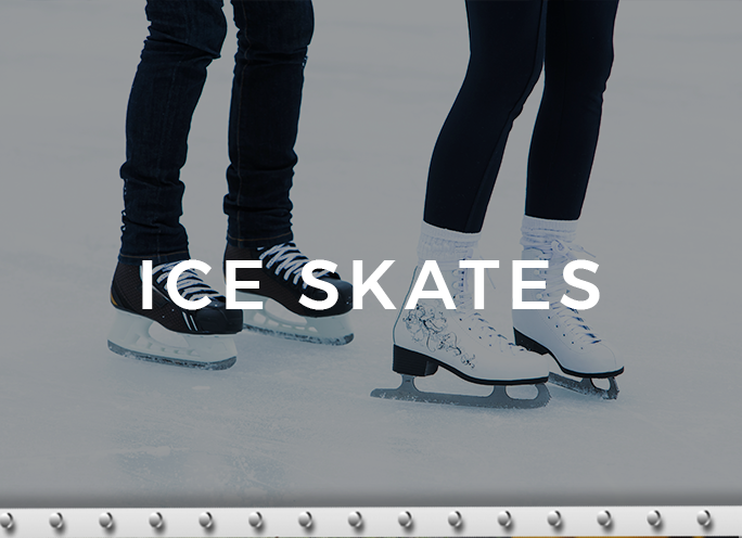Two people ice skating together.